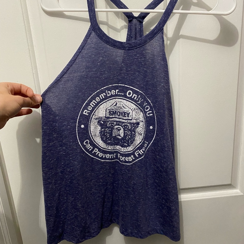 COPY - Official Smokey the Bear High Neck Tank Top! Comfy, fun, and unique tank!